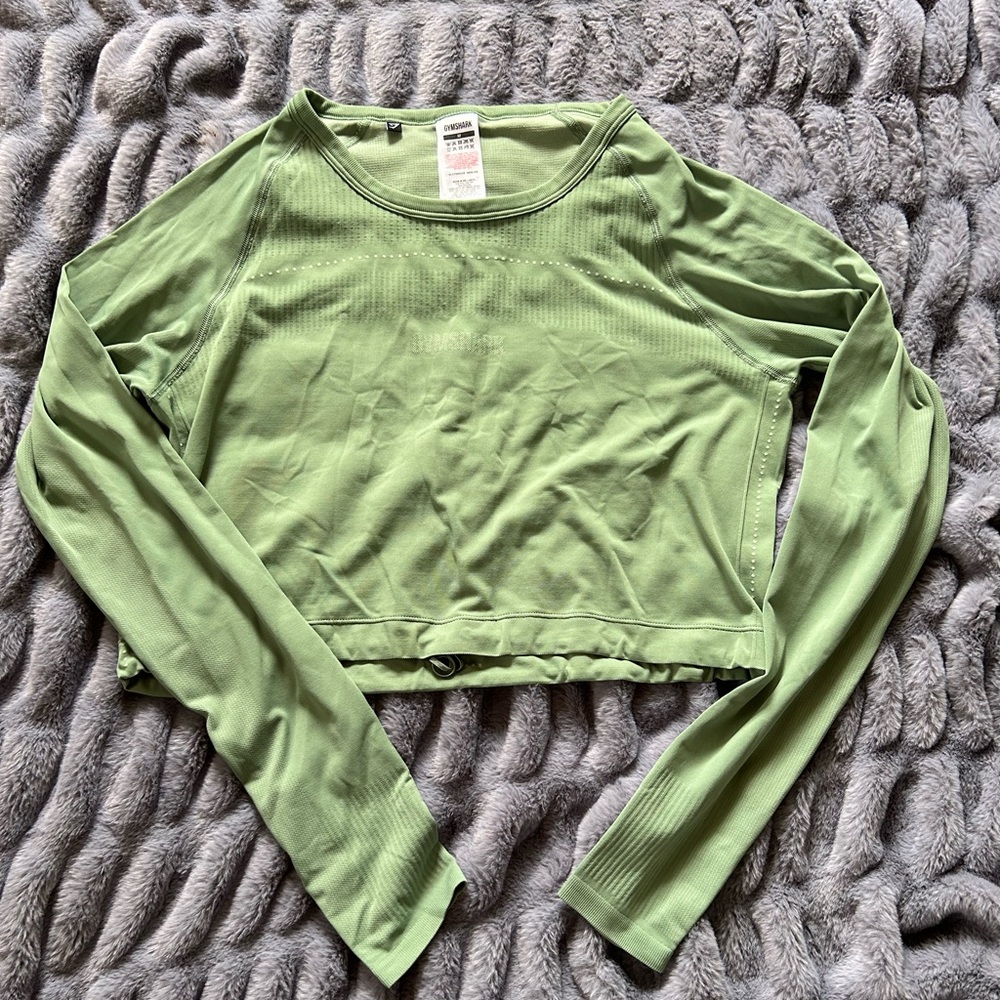 Gymshark long sleeve cinched crop top